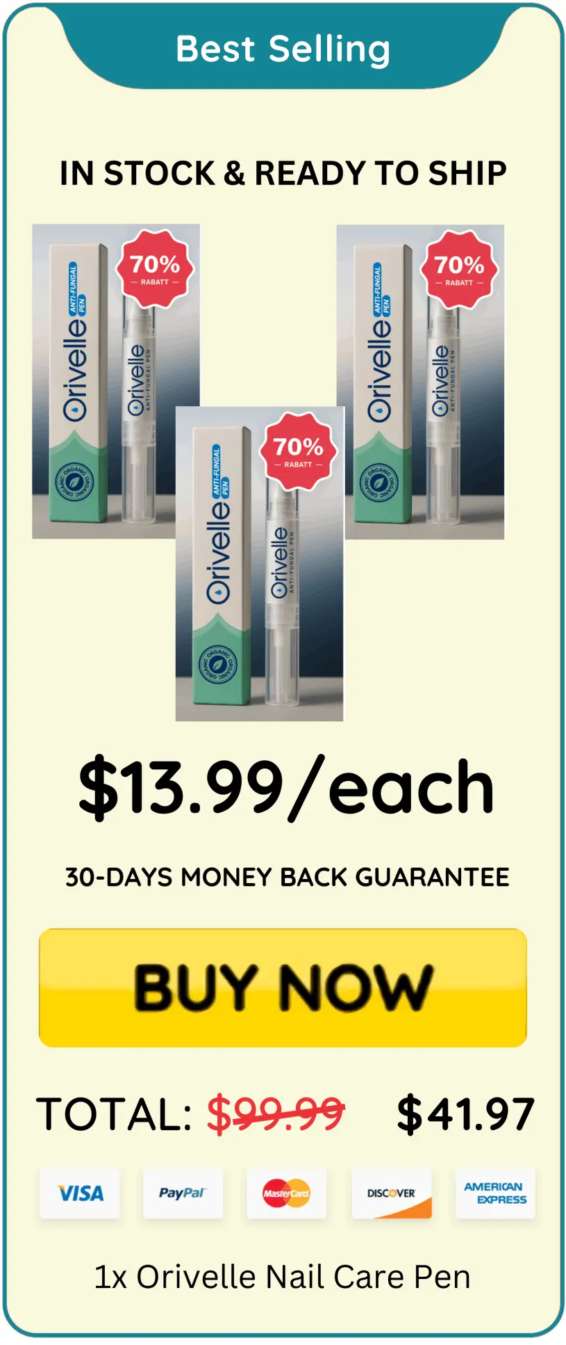 Orivelle Nail Fungus Pen offer price – Orivele
