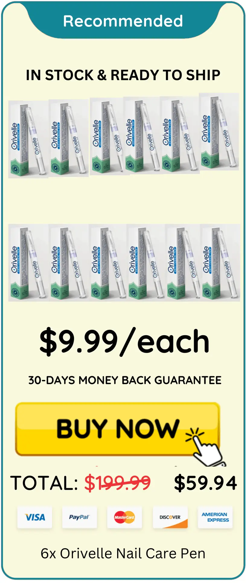 Orivelle Nail Fungus Pen offer package price – Orivele